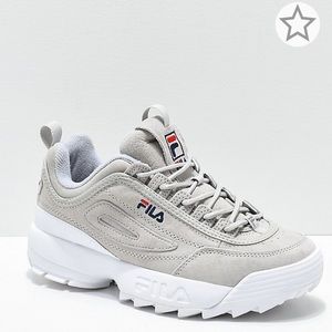 Fila Women's 7 Grey Suede Sneakers